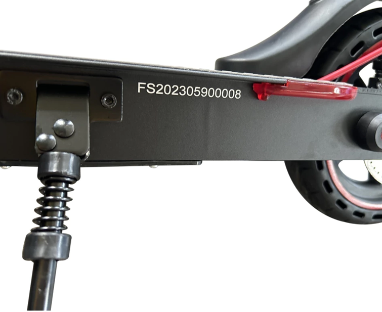 Número de serie scooter eléctrico